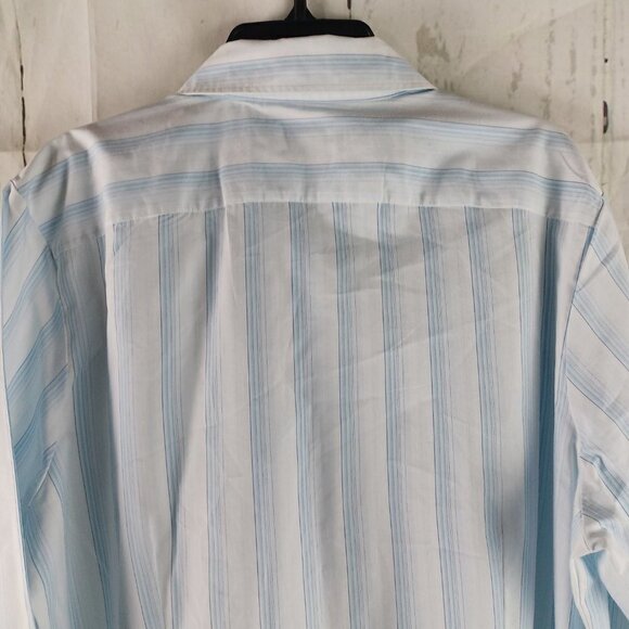 Lands'End Button Up Women Size 16R Cotton Blend Multicolor Striped Blouse Shirt - Picture 7 of 10